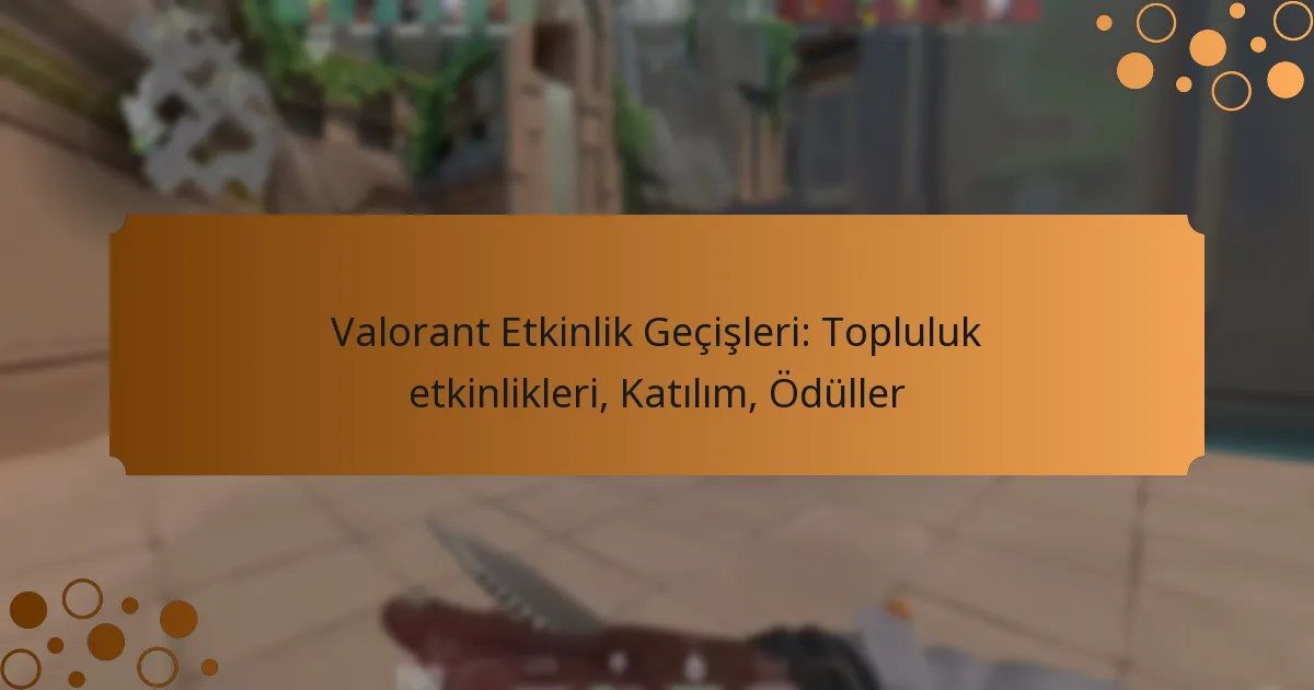 Valorant Etkinlik Geçişleri: Topluluk etkinlikleri, Katılım, Ödüller